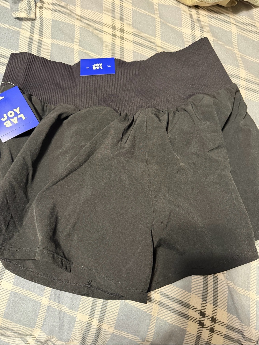 JoyLab Black Athletic Skort Shorts with Ribbed Waistband